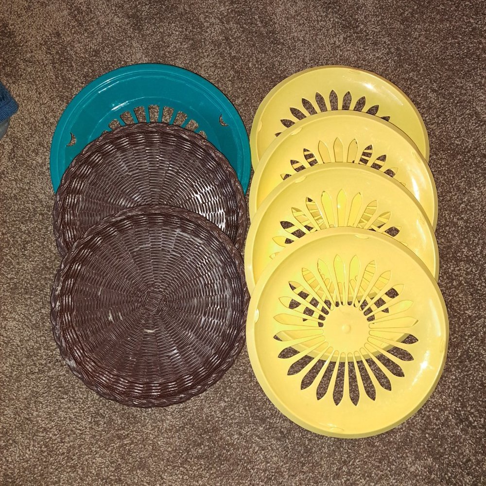 Vintage Plastic Paper Plate Holders